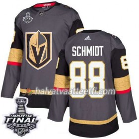 Miesten NHL Vegas Golden Knights Pelipaita Nate Schmidt 88 2018 Stanley Cup Final Patch Adidas Harmaa Authentic